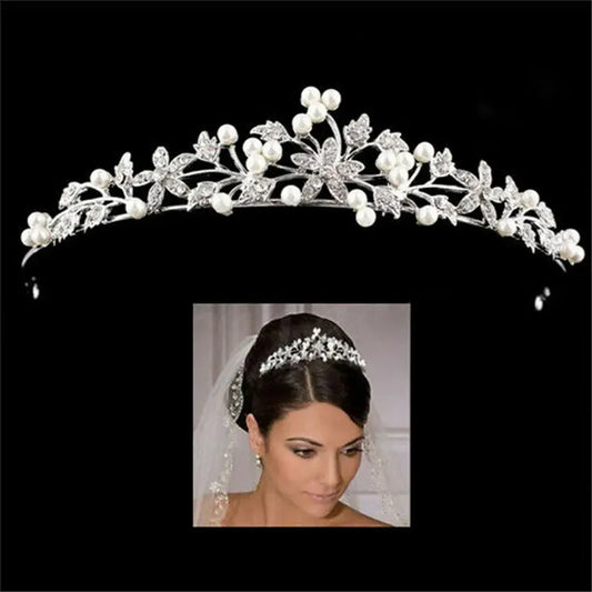 Haarschmuck Die Hochzeit Stirnband mit Perlenkrone